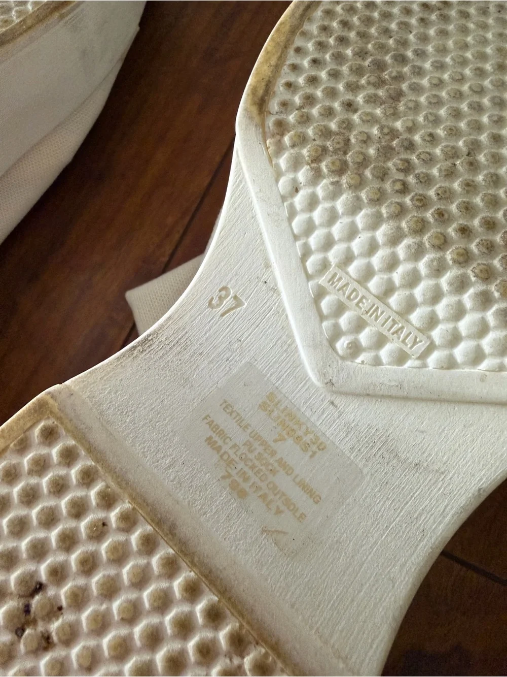 Steve Madden Cream Platform Slide Sandals